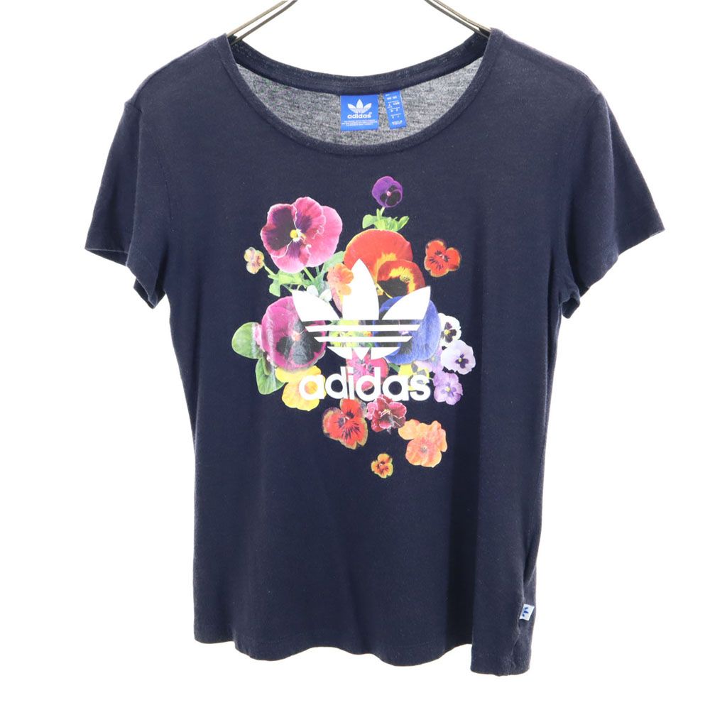 アディダス トレフォイルロゴ 半袖 Tシャツ S ネイビー adidas レディース