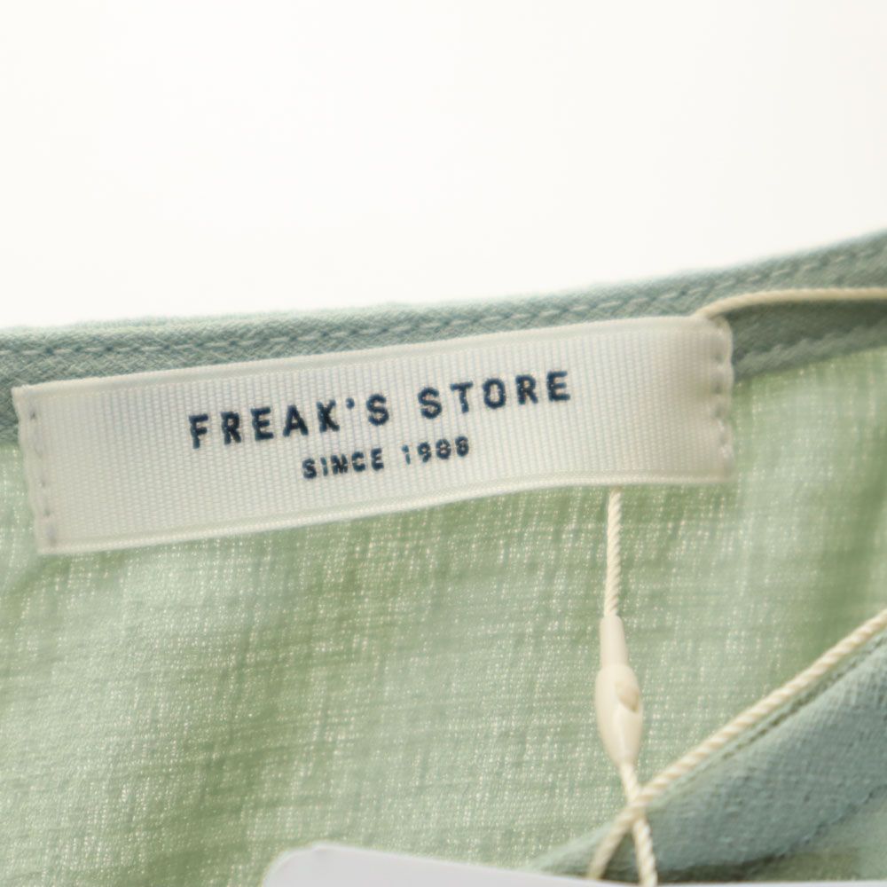 未使用 フリークスストア ノースリーブ カットソー 上下 セットアップ S グリーン系 FREAK'S STORE ロングパンツ レディース