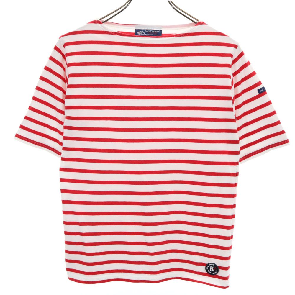 セントジェームス フランス製 ボーダー柄 半袖 Tシャツ 42 ホワイト 他 SAINT JAMES メンズ