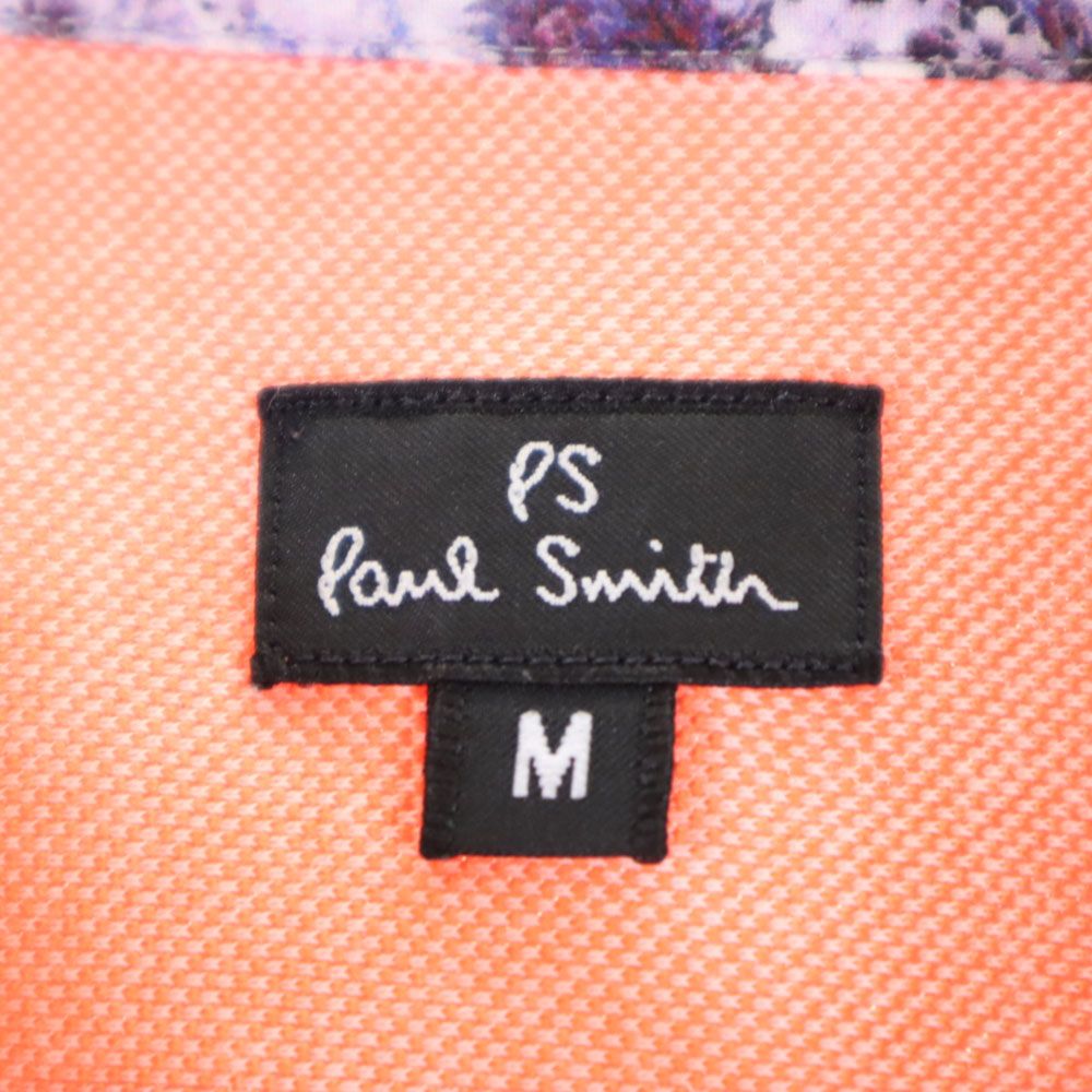 ピーエスポールスミス 半袖 ボタンダウン ポロシャツ M オレンジ系 PS Paul Smith 鹿の子 メンズ