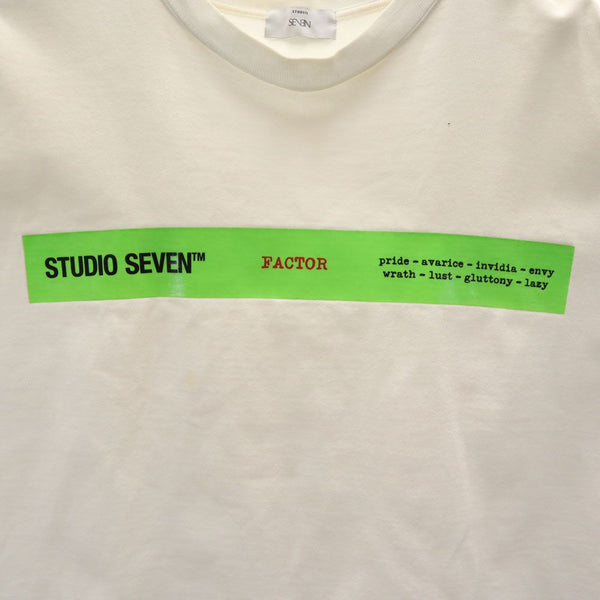 スタジオセブン 日本製 半袖 Tシャツ S ホワイト STUDIO SEVEN メンズ