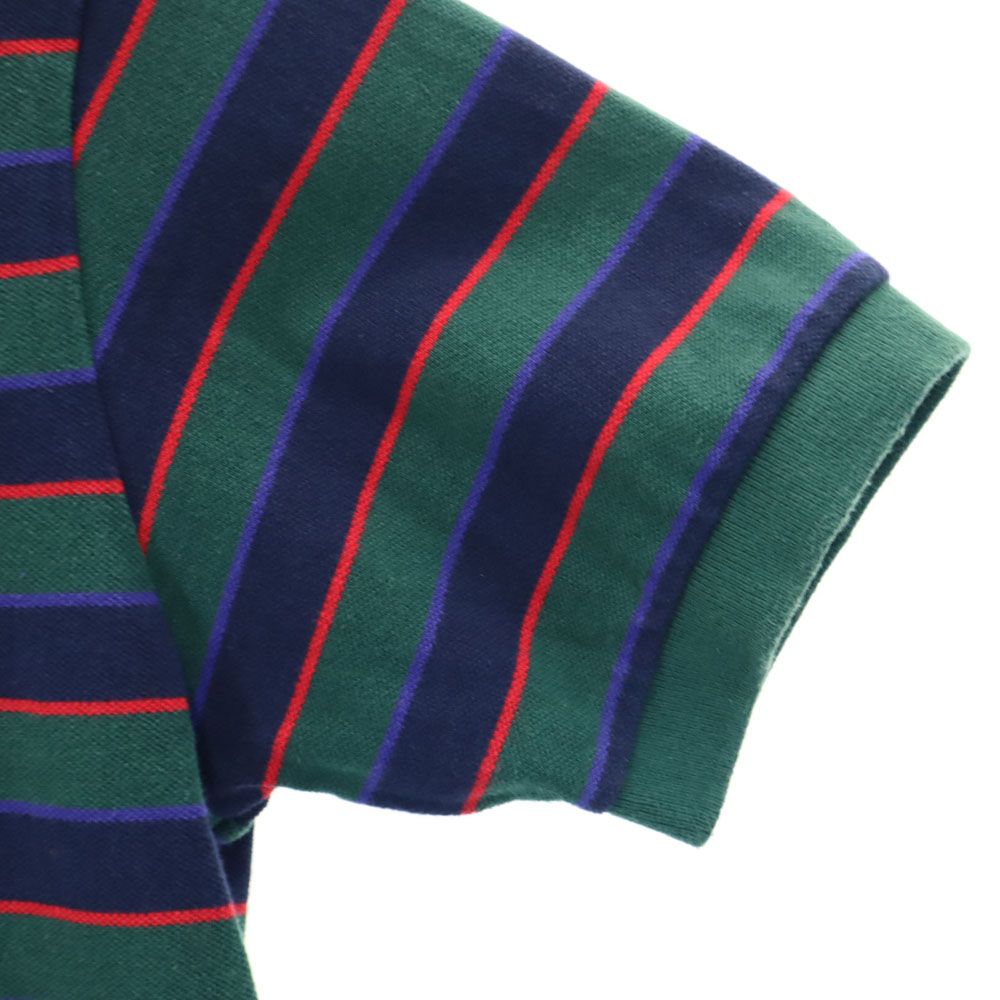 ポロバイラルフローレン ボーダー柄 半袖 ポロシャツ M Polo by Ralph Lauren 鹿の子地 メンズ