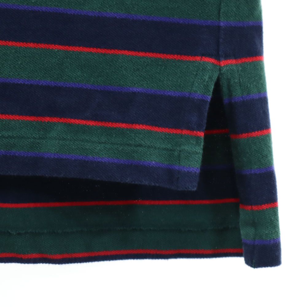 ポロバイラルフローレン ボーダー柄 半袖 ポロシャツ M Polo by Ralph Lauren 鹿の子地 メンズ