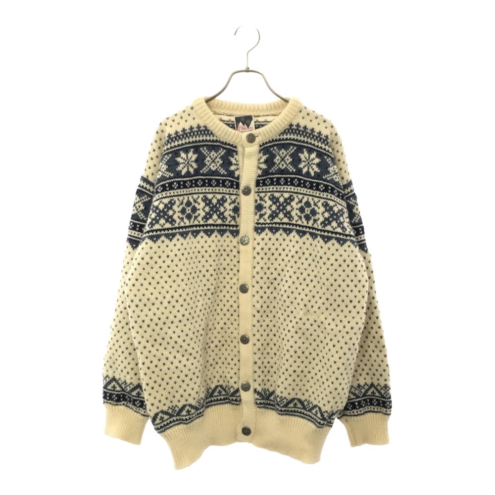 ダーレオブノルウェー ノルディック 長袖 ニットカーディガン L オフホワイト DALE of Norway セーター メンズ