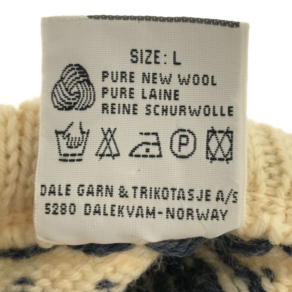 ダーレオブノルウェー ノルディック 長袖 ニットカーディガン L オフホワイト DALE of Norway セーター メンズ