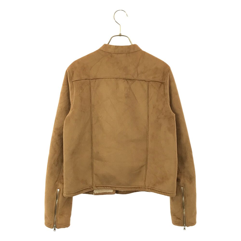 ラルフローレン 裏ボア フェイクスエード シングルライダースジャケット S ベージュ RALPH LAUREN レディース