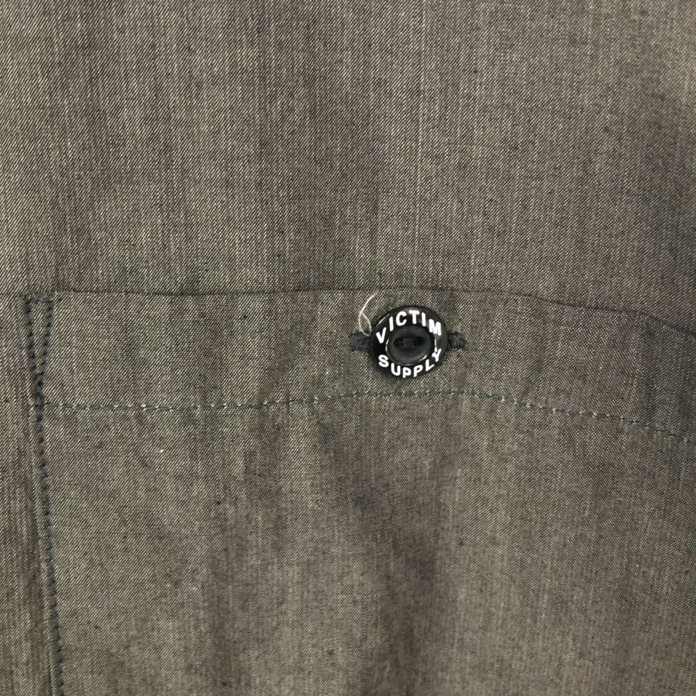 VICTIM ヴィクティム 日本製 長袖 コットンシャツ L グレー系 メンズ