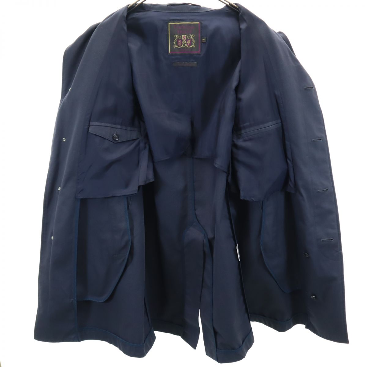 Trafalgar Shield トラファルガーシールド 長袖 ステンカラーコート 40 ネイビー メンズ