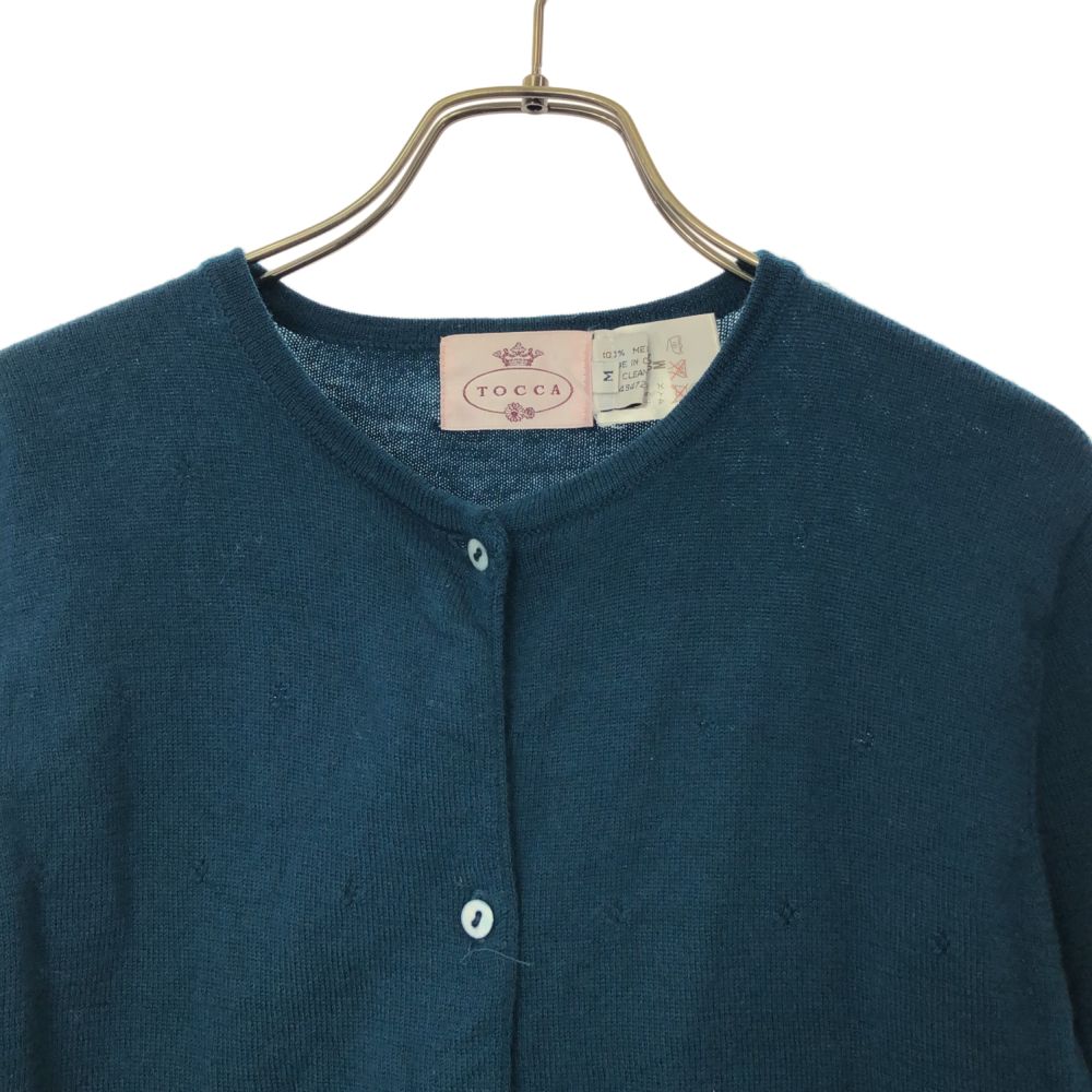 TOCCA トッカ 7分袖 ニット カーディガン M グリーン レディース