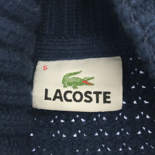 ラコステ 長袖 ショールカラー セーター 5 ネイビー LACOSTE ニット メンズ