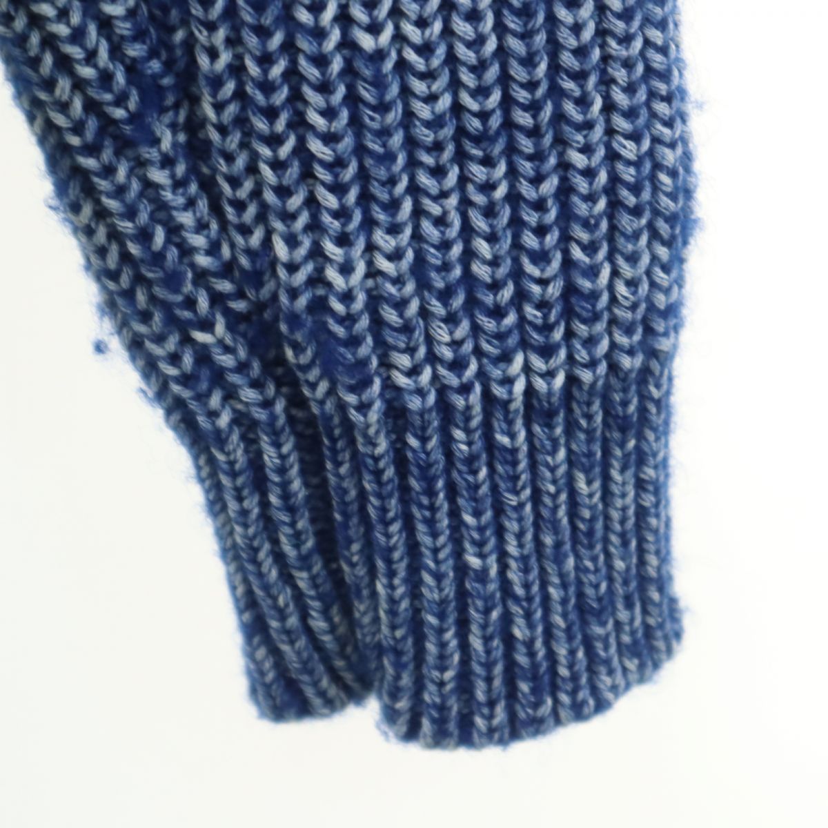 LACOSTE ラコステ インディゴ風 ローゲージ 長袖 ショールカラー セーター XS ブルー系 ニット メンズ