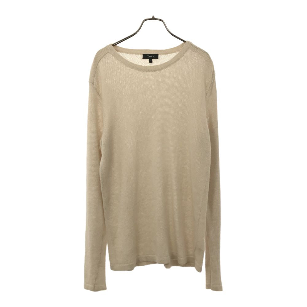 セオリー 長袖 リネン セーター S ベージュ theory ニット メンズ