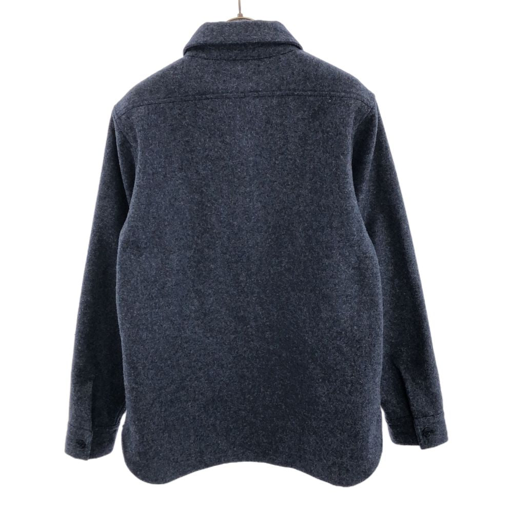 FULLCLOTHINGFACTORY フルクロージングファクトリー 日本製 長袖 ウールシャツ 38 ブルー系 ジャケット メンズ