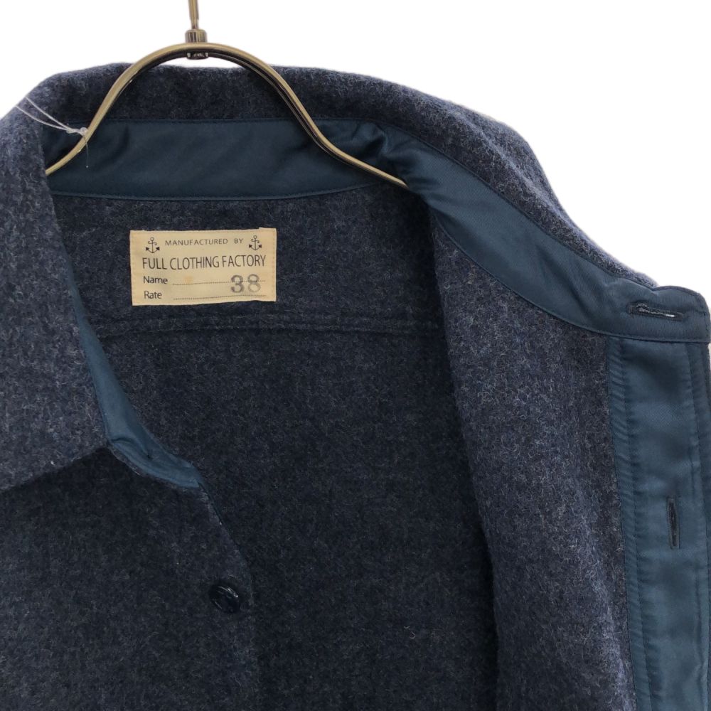 FULLCLOTHINGFACTORY フルクロージングファクトリー 日本製 長袖 ウールシャツ 38 ブルー系 ジャケット メンズ