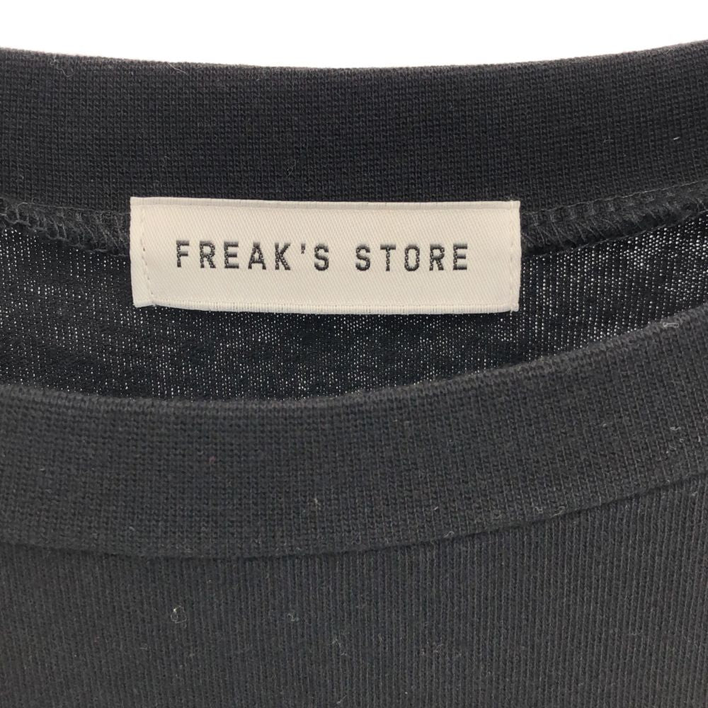 フリークスストア 長袖 ロングワンピース S ブラック FREAK'S STORE Tシャツワンピ レディース