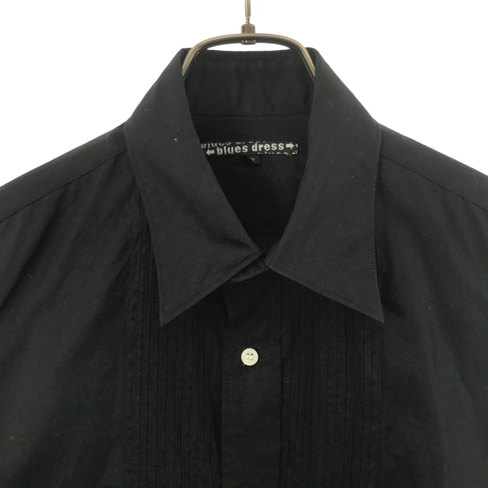 ブルードレス 日本製 長袖 コットンシャツ S ブラック blues dress メンズ