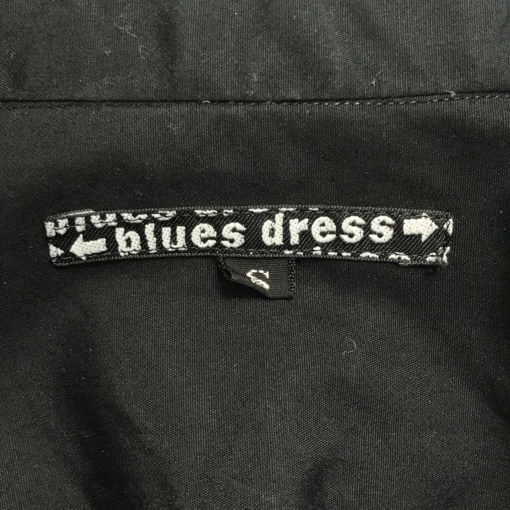 ブルードレス 日本製 長袖 コットンシャツ S ブラック blues dress メンズ