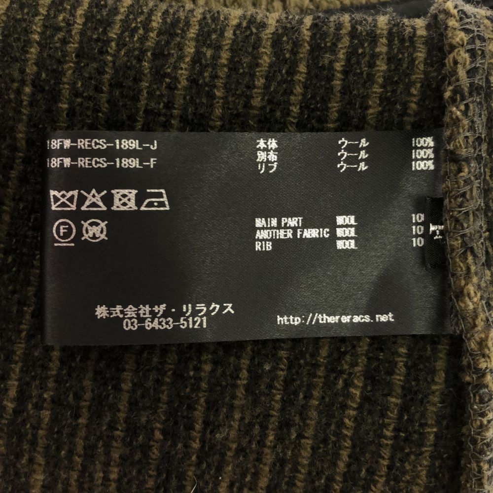 ザリラクス 日本製 長袖 ウール100％ セーター FREE カーキ THE RERACS ニット メンズ