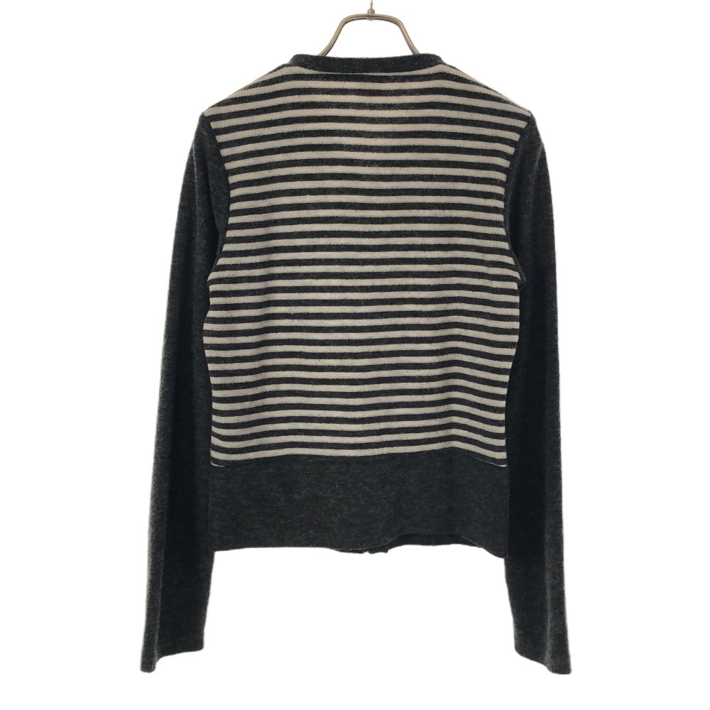 sunaokuwahara スナオクワハラ IS ボーダー 長袖 ニット カーディガン M グレー系 レディース