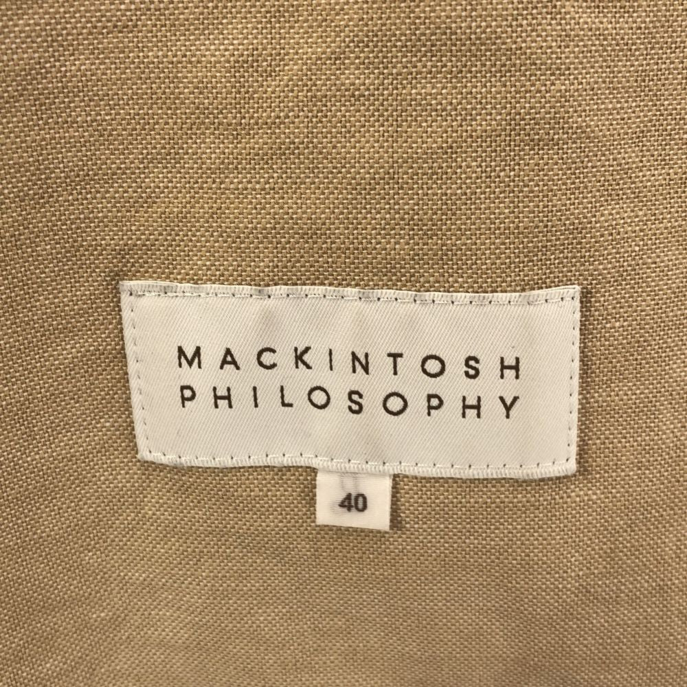MACKINTOSH PHILOSOPHY マッキントッシュフィロソフィー 長袖 テーラードジャケット 40 ベージュ リネンブレンド レディース