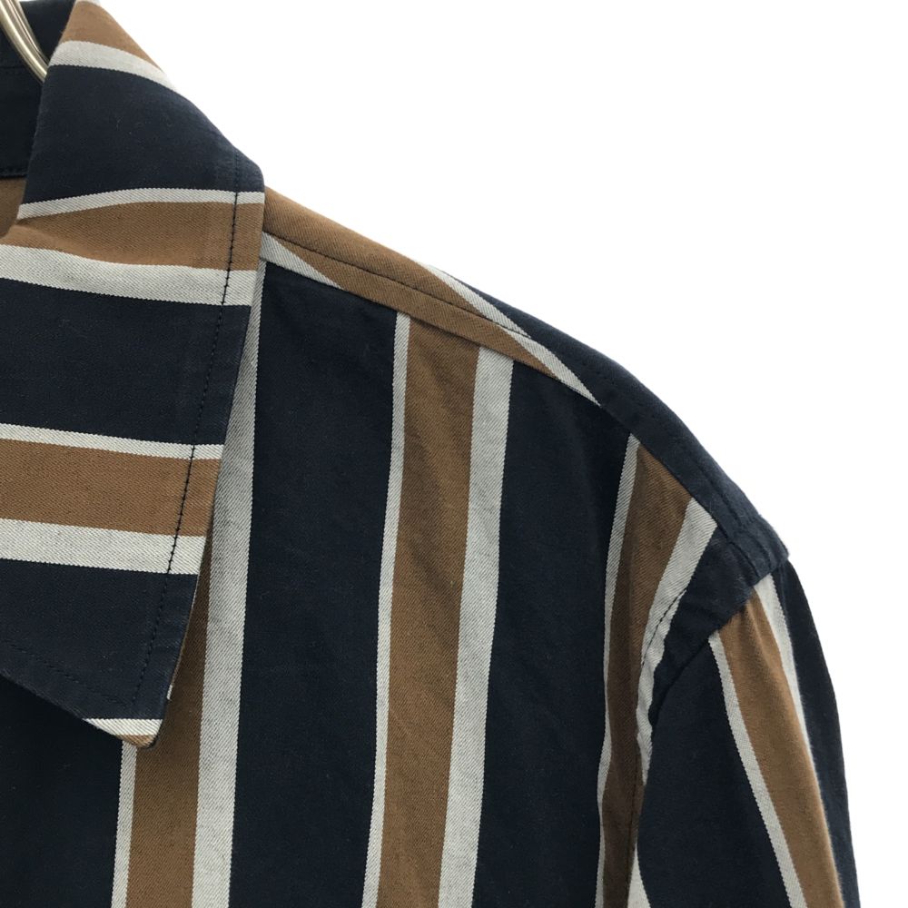 UNITED TOKYO ユナイテッドトウキョウ 日本製 ストライプ 長袖 シャツ 1 ネイビー系 メンズ