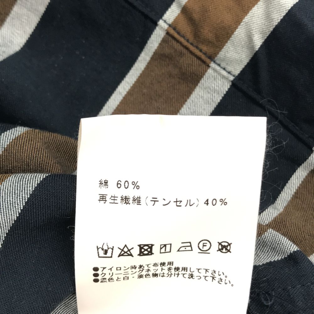 UNITED TOKYO ユナイテッドトウキョウ 日本製 ストライプ 長袖 シャツ 1 ネイビー系 メンズ