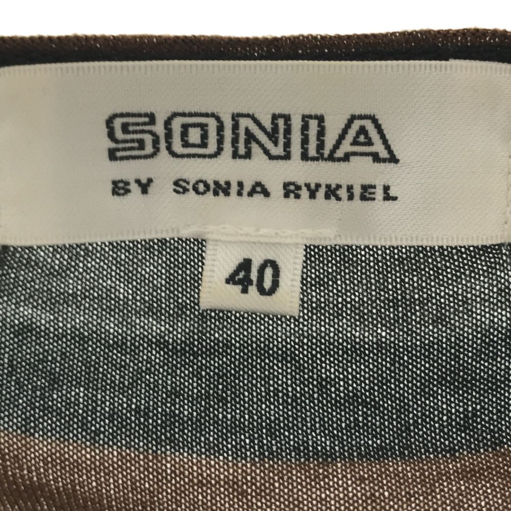 ソニアバイソニアリキエル ボーダー 長袖 ビジュー付き チュニック 40 SONIA by SONIA RYKIEL ワンピース レディース