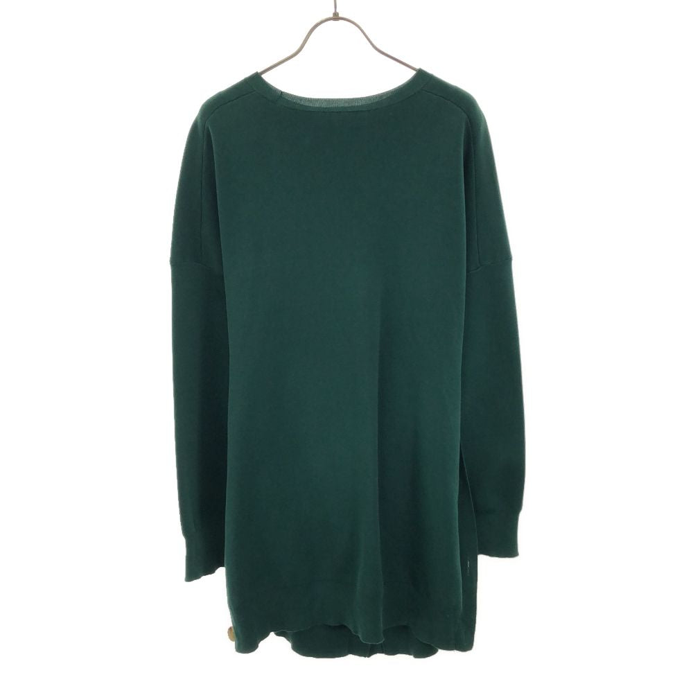 ENFOLD エンフォルド 長袖 4wayハイゲージコットン ニット 38 グリーン セーター レディース
