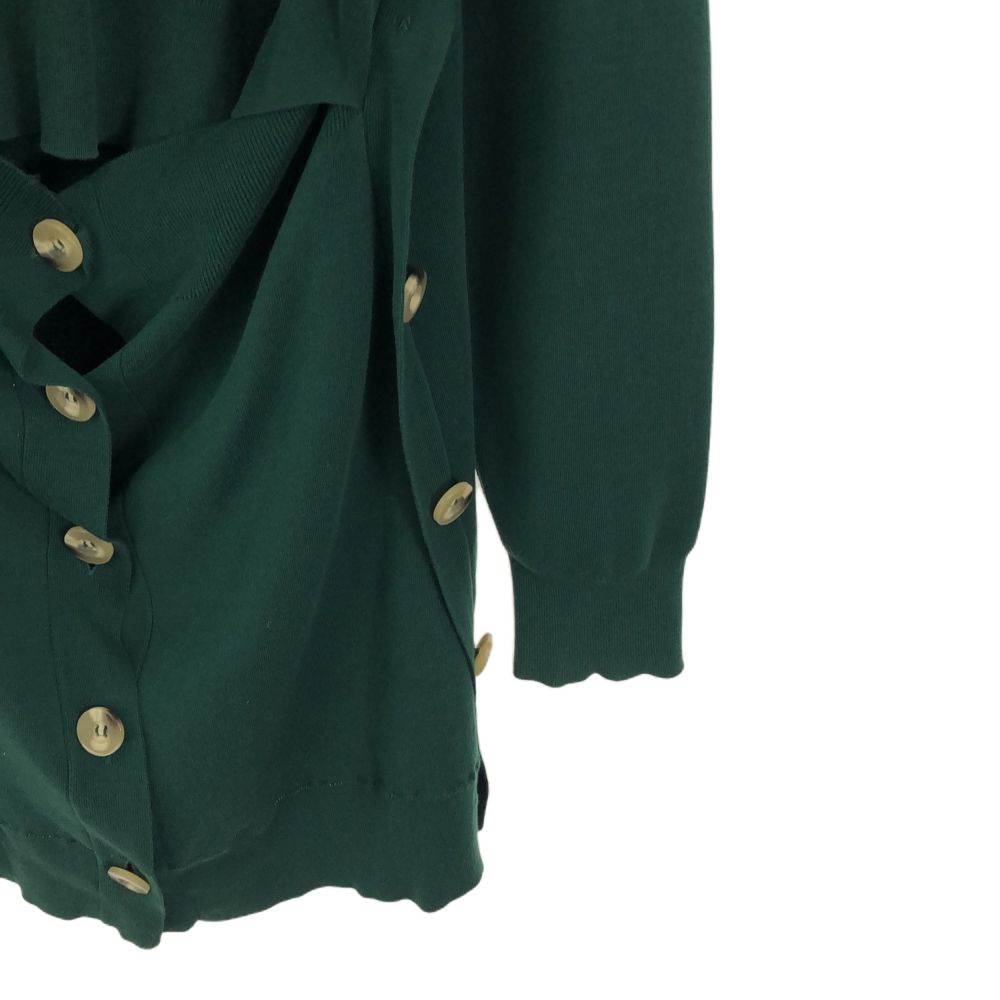 ENFOLD エンフォルド 長袖 4wayハイゲージコットン ニット 38 グリーン セーター レディース