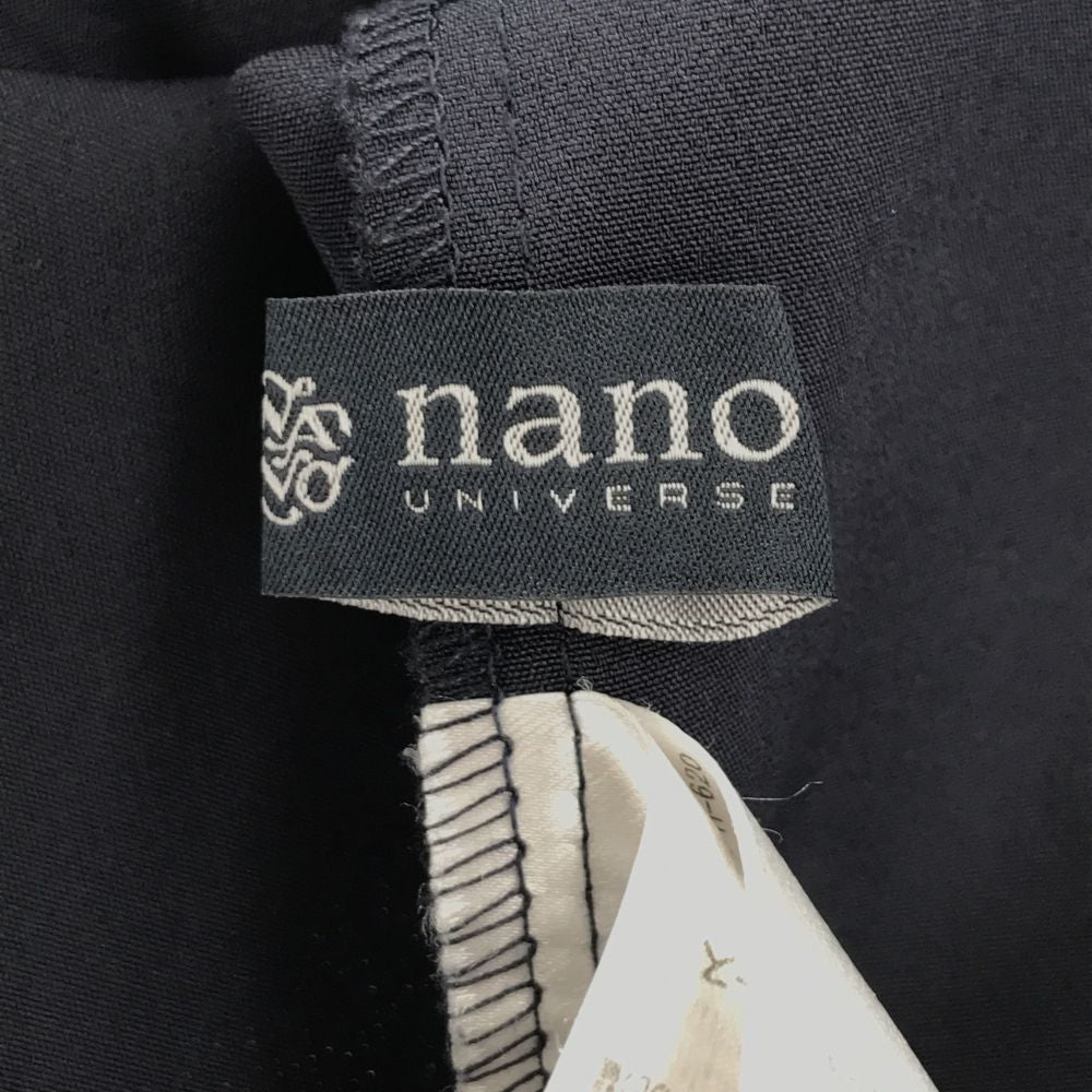 ナノユニバース 7分袖 膝丈ワンピース F ネイビー nano universe レディース