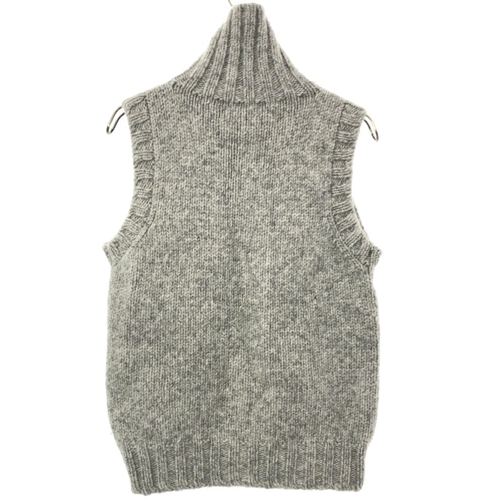 Laurence J Smith ローレンスジェイスミス 英国製 ウール ニット ベスト グレー レディース