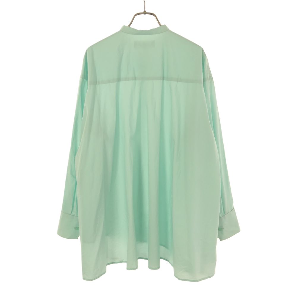 ENFOLD エンフォルド 日本製 長袖 バンドカラー シャツ 38 グリーン系 レディース