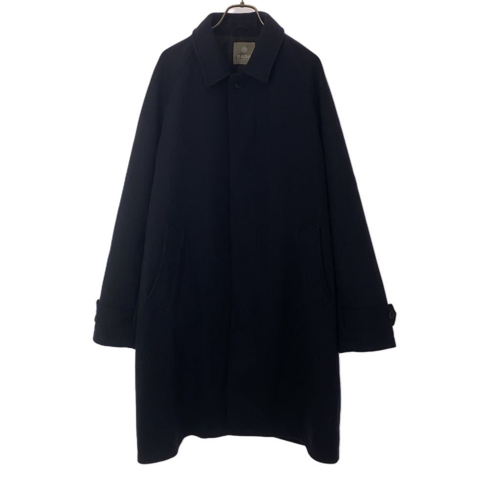 未使用 ナノユニバース 長袖 テックカルゼバルカラー コート XL ネイビー nano universe レディース