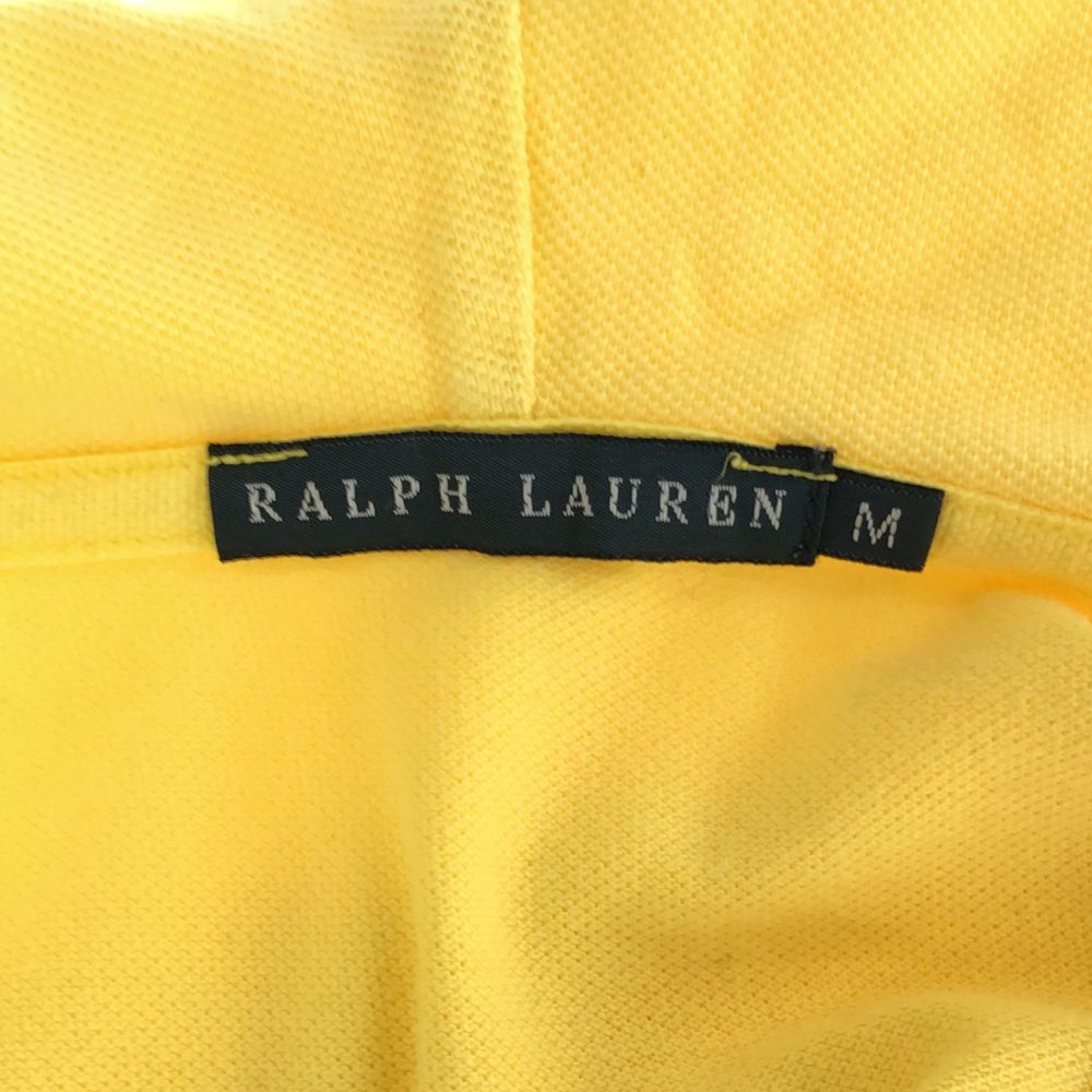 ラルフローレン 長袖 ジップパーカー M イエロー RALPH LAUREN 鹿の子地 レディース
