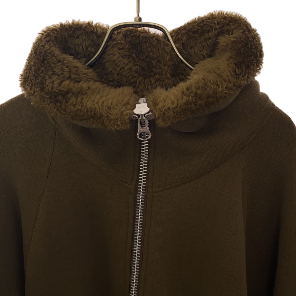 β ベータ 日本製 長袖 ボアコート 9 ブラウン ワッペン レディース