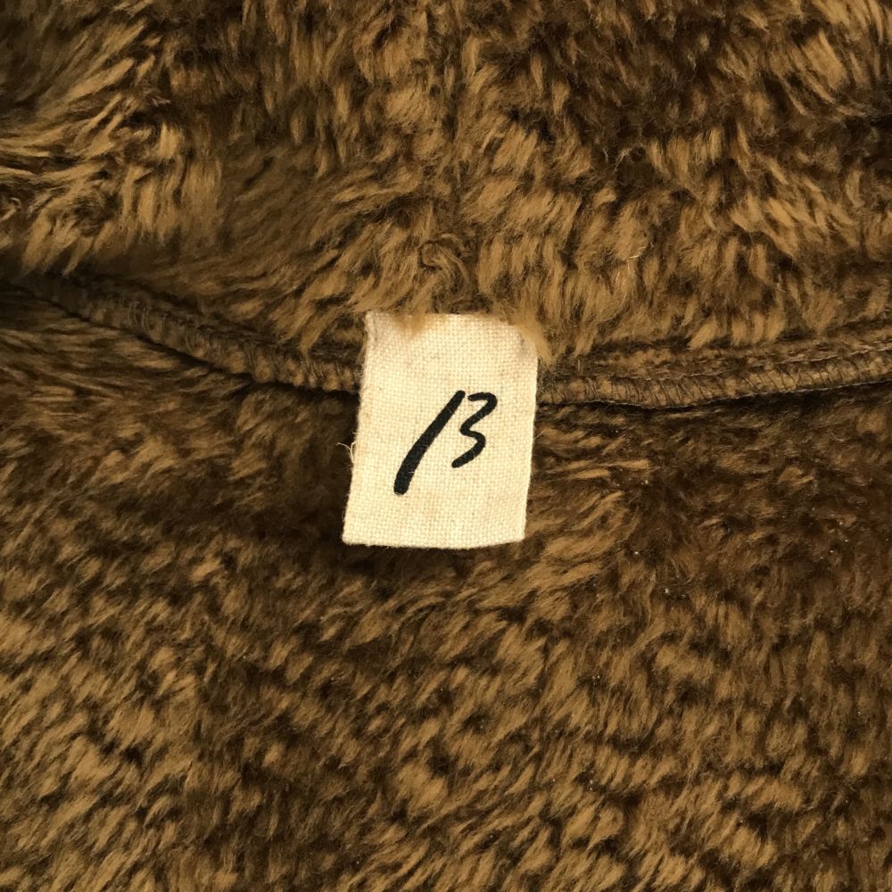 β ベータ 日本製 長袖 ボアコート 9 ブラウン ワッペン レディース