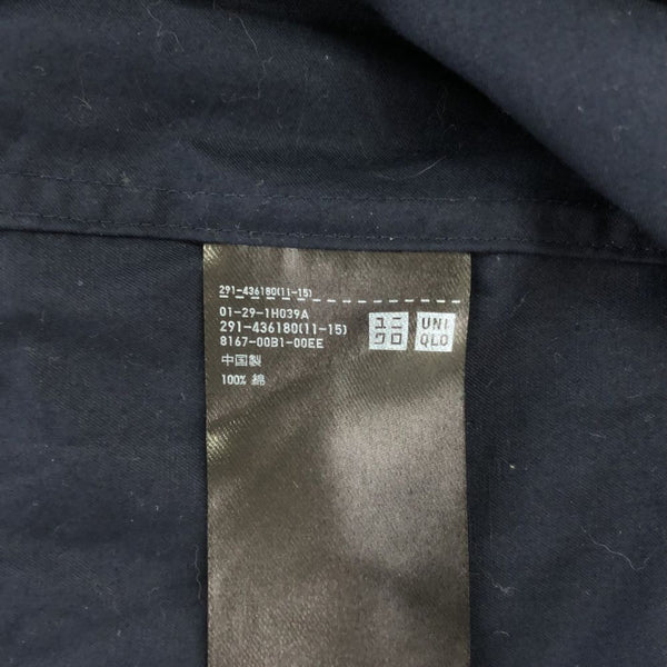 ユニクロ プラスジェイコラボ 長袖 シャツワンピース L ネイビー UNIQLO #NAME? レディース