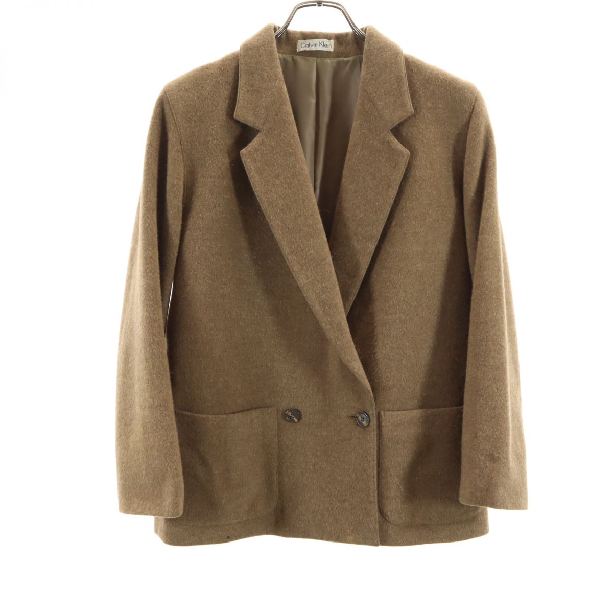 Calvin klein カルバンクライン ウールブレンド スカートスーツ 上下 セットアップ 11 ブラウン レディース