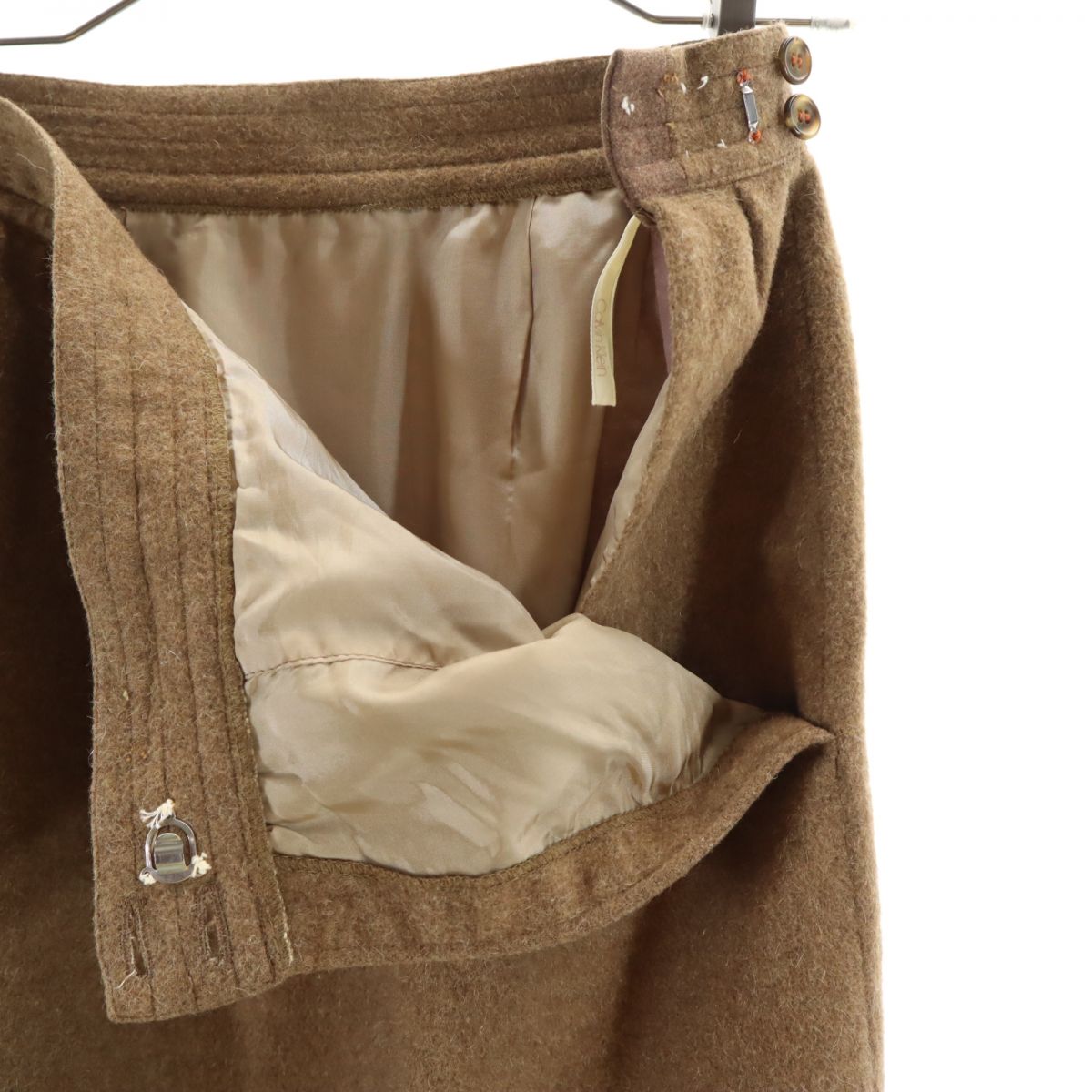 Calvin klein カルバンクライン ウールブレンド スカートスーツ 上下 セットアップ 11 ブラウン レディース