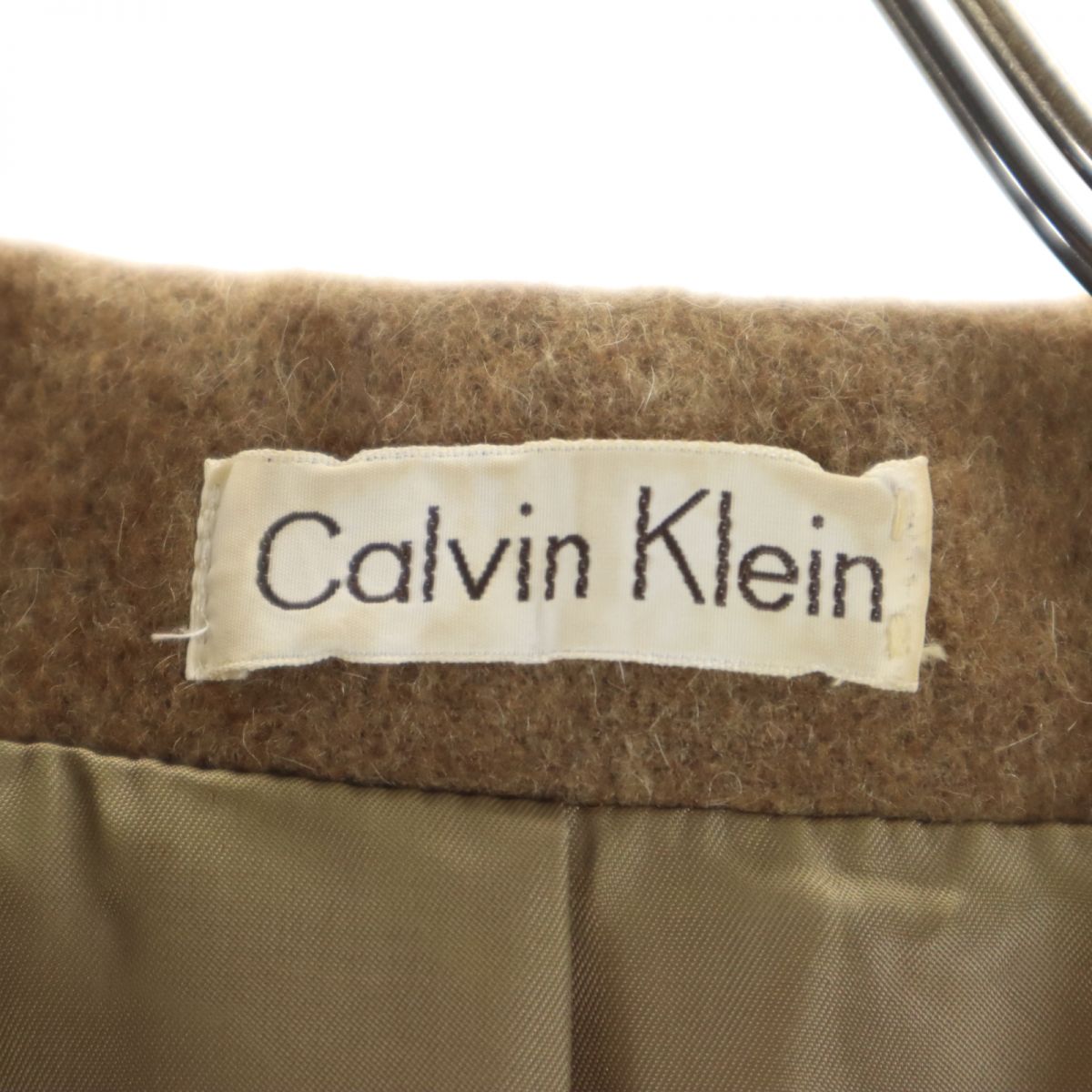 Calvin klein カルバンクライン ウールブレンド スカートスーツ 上下 セットアップ 11 ブラウン レディース