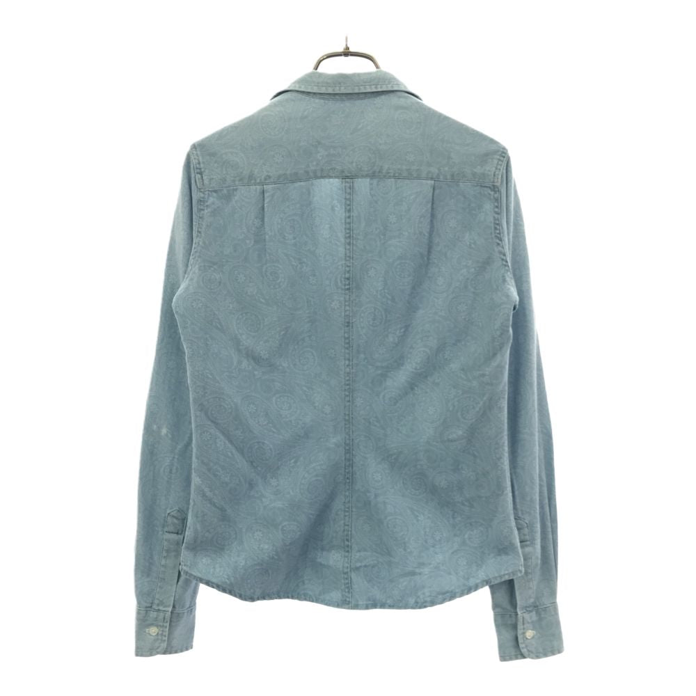 フランクアンドアイリーン ペイズリー 長袖 シャツ XS ブルー系 Frank&Eileen レディース