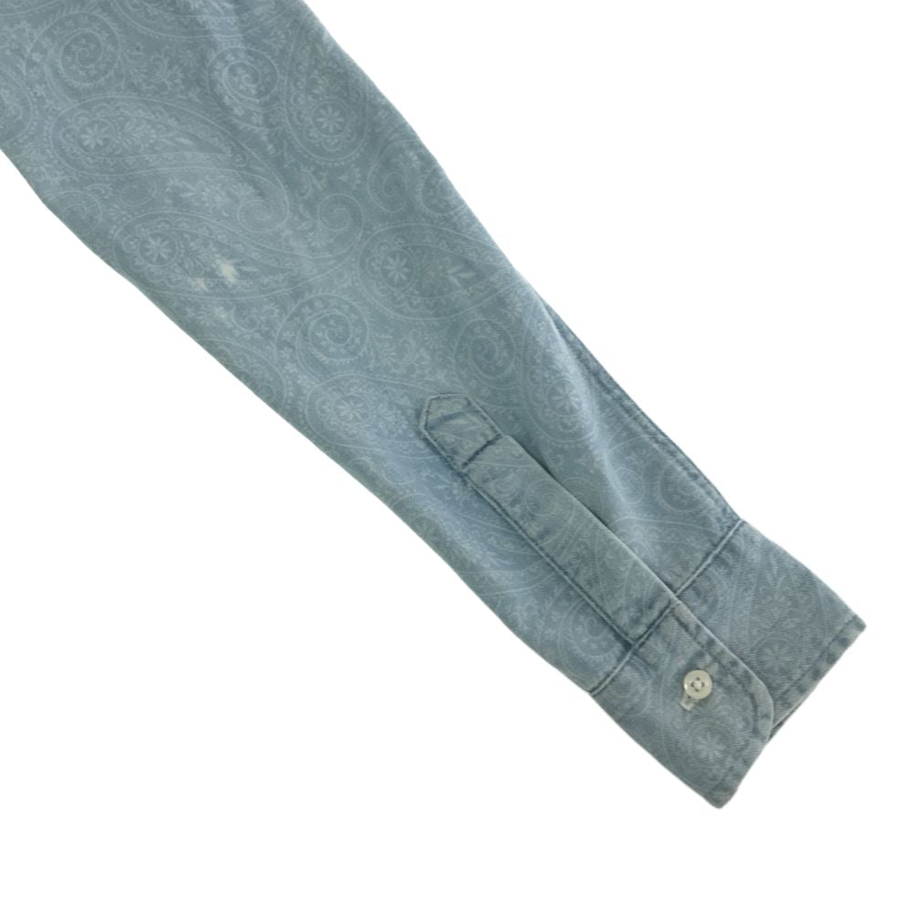 フランクアンドアイリーン ペイズリー 長袖 シャツ XS ブルー系 Frank&Eileen レディース