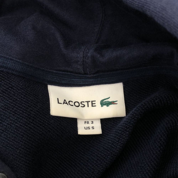 ラコステ ロゴ刺繍 長袖 スウェットパーカー S ネイビー LACOSTE プルオーバー トレーナー メンズ