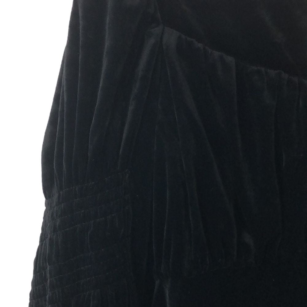 SNIDEL スナイデル 長袖 ベロア 膝丈ワンピース 1 ブラック SWFO225041 レディース