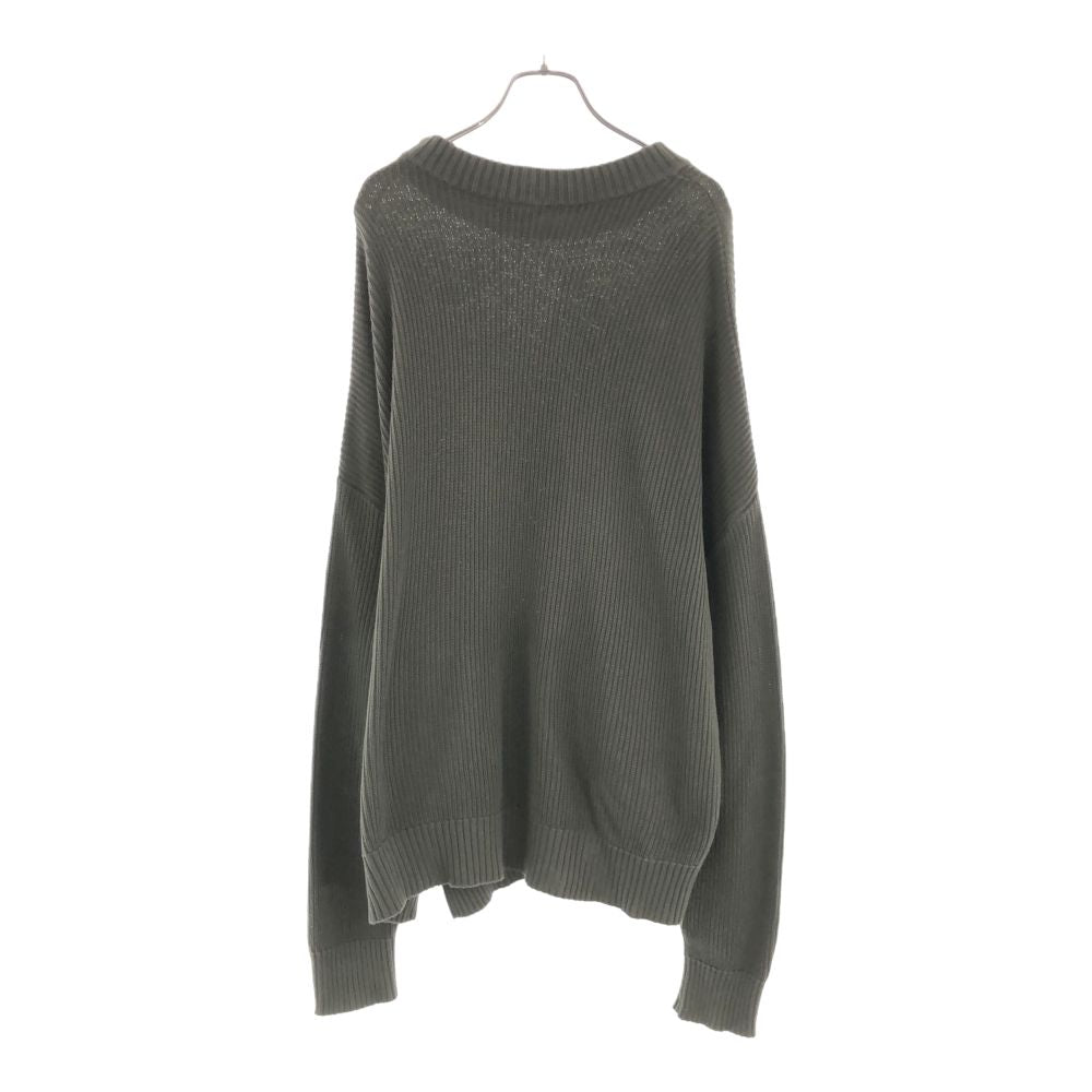 Subciety サブサエティ 日本製 長袖 ニット L カーキ セーター メンズ