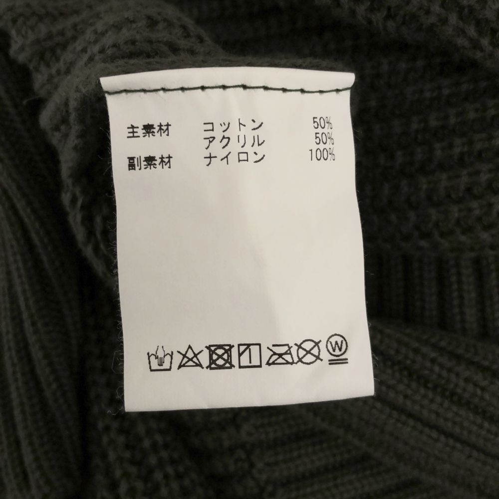 Subciety サブサエティ 日本製 長袖 ニット L カーキ セーター メンズ