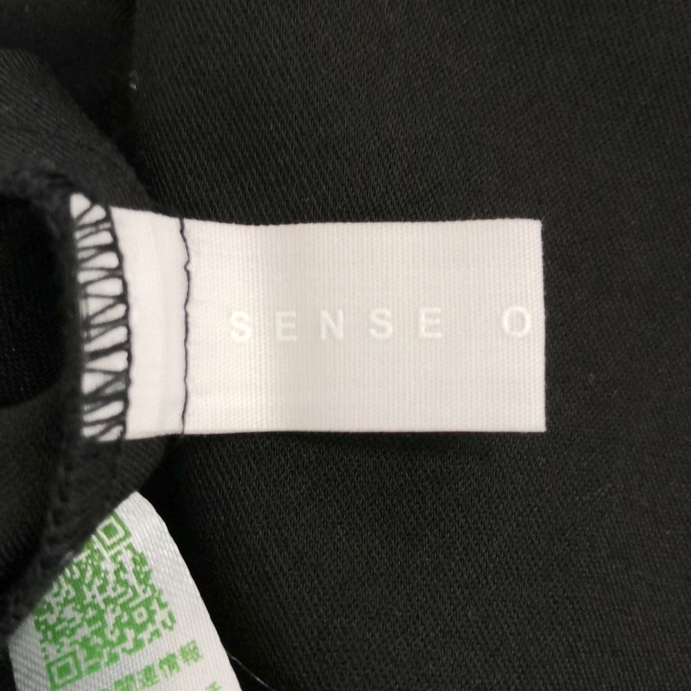 センスオブプレイス 長袖 ノーカラーシャツ ロングワンピース Onesize ブラック SENSE OF PLACE アーバンリサーチ レディース