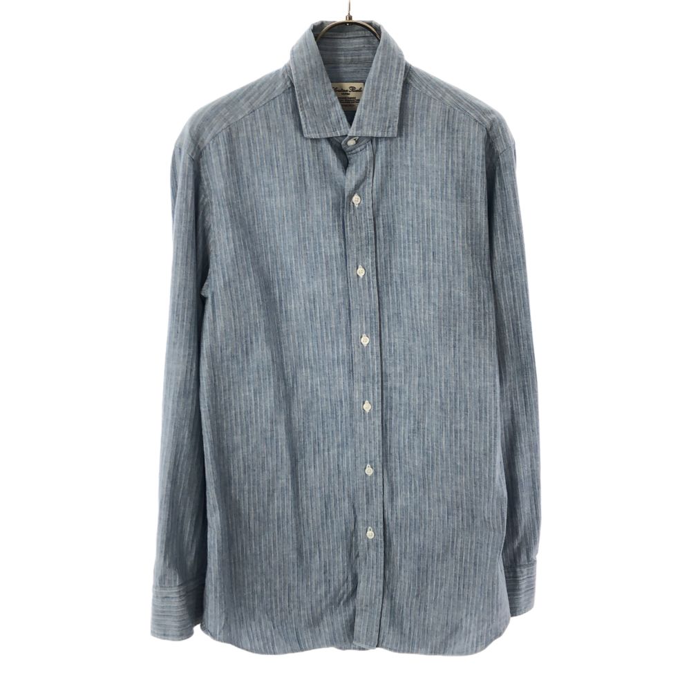 サルヴァトーレピッコロ ストライプ 長袖 シャツ 15/38 ブルー系 Salvatore Piccolo メンズ