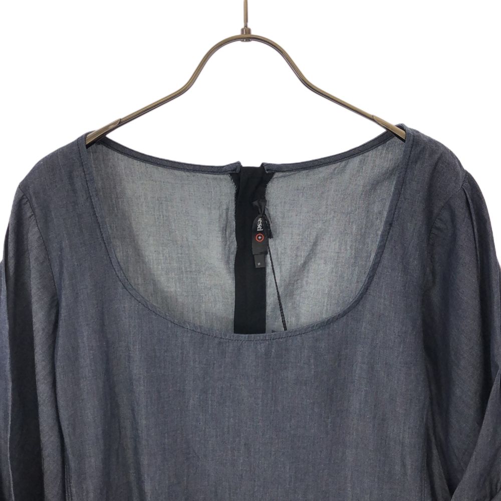 未使用 DIESEL ディーゼル 長袖 デザイン ワンピース S ネイビー系 レディース