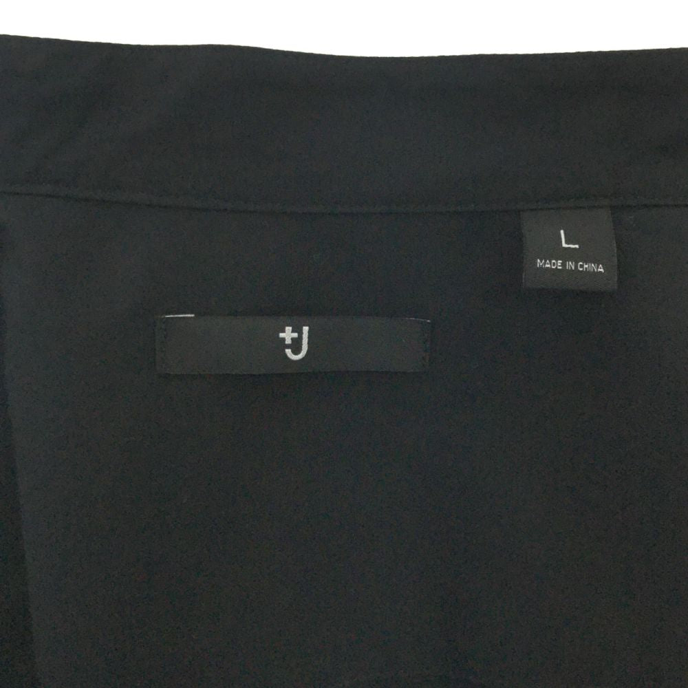 ユニクロ プラスジェイ 長袖 バンドカラーシャツ L ブラック UNIQLO #NAME? レディース